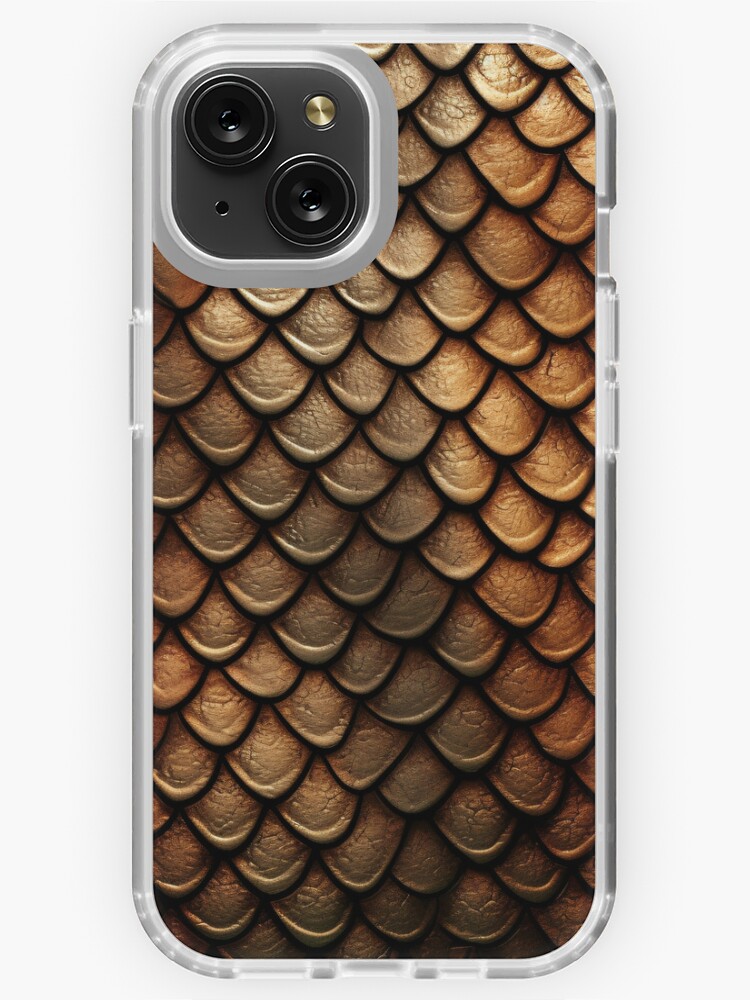 Bronze Dragon Skin Pattern Dragon Scales iPhone Case