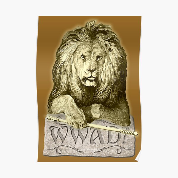 Poster Aslan Narnia Redbubble