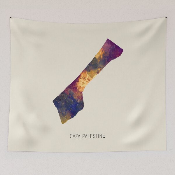 Item preview, Gaza-Palestine Watercolor Map designed and sold by ArtPrints.