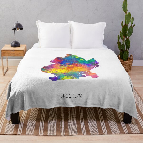 Item preview, Brooklyn New York Watercolor Map designed and sold by ArtPrints.