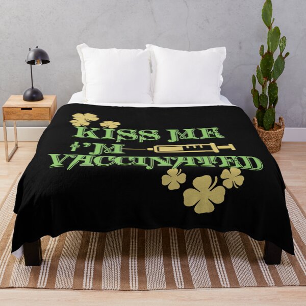 Item preview, Kiss Me I'm Irish and Vaccinated St. Patrick's Day designed and sold by MetaBayer.