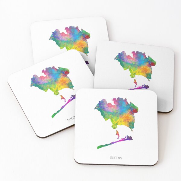 Item preview, Queens Watercolor Map designed and sold by ArtPrints.
