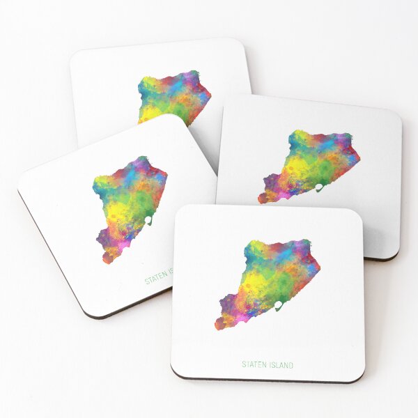 Item preview, Staten Island Watercolor Map designed and sold by ArtPrints.