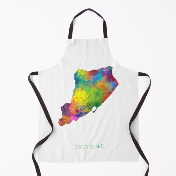 Item preview, Staten Island Watercolor Map designed and sold by ArtPrints.