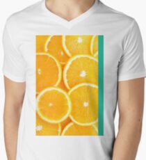 Orange Men's V-Neck T-Shirt