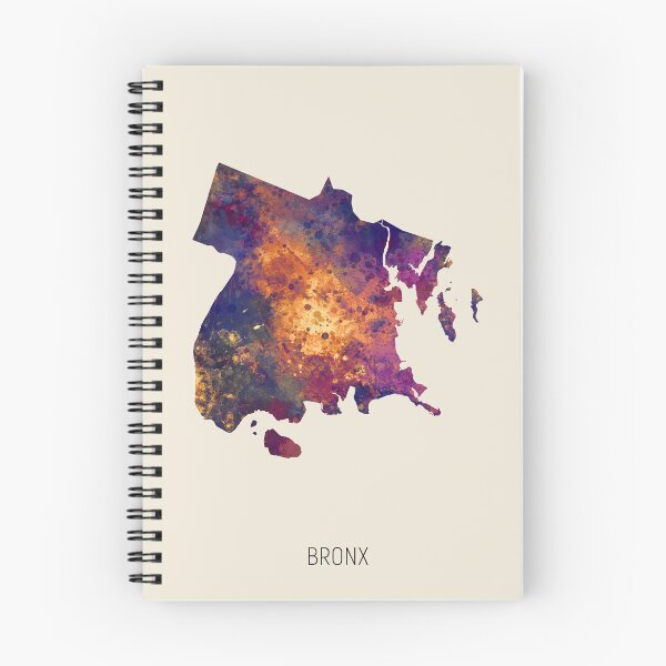 Aperçu de l'œuvre Carte aquarelle du Bronx créée et vendue par ArtPrints.