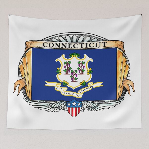 Item preview, Connecticut Art Deco Design with Flag designed and sold by Cleave.