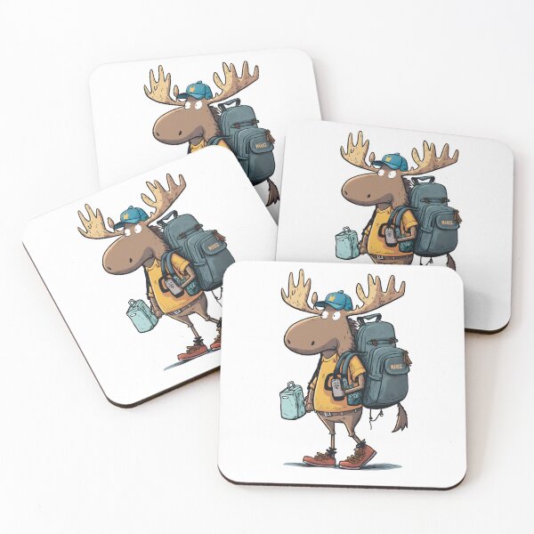 Item preview, Moose Day | Cute Hiking Moose  designed and sold by StickeryPickery.