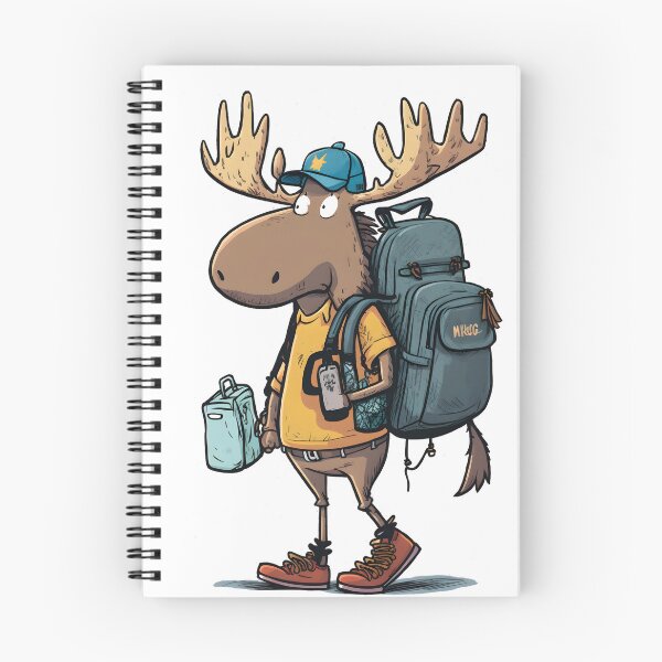 Item preview, Moose Day | Cute Hiking Moose  designed and sold by StickeryPickery.
