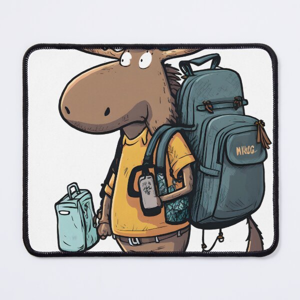 Item preview, Moose Day | Cute Hiking Moose designed and sold by StickeryPickery.