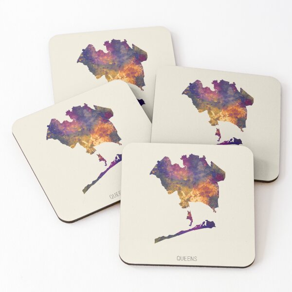 Item preview, Queens Watercolor Map designed and sold by ArtPrints.