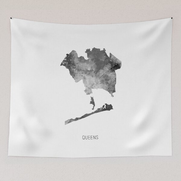 Item preview, Queens Watercolor Map designed and sold by ArtPrints.