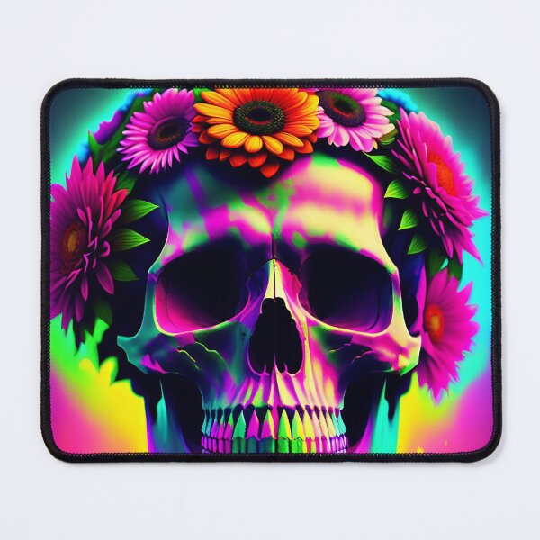 Item preview, Flower skull art designed and sold by TriForceDesign.