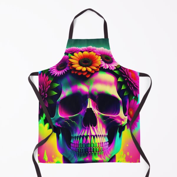 Item preview, Flower skull art designed and sold by TriForceDesign.