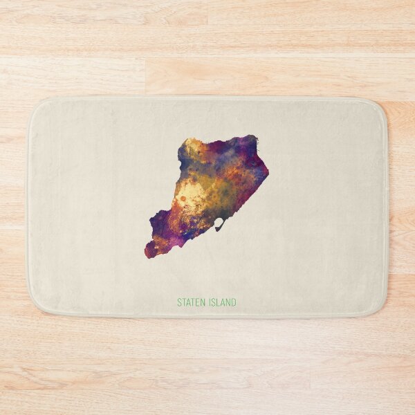 Item preview, Staten Island Watercolor Map designed and sold by ArtPrints.