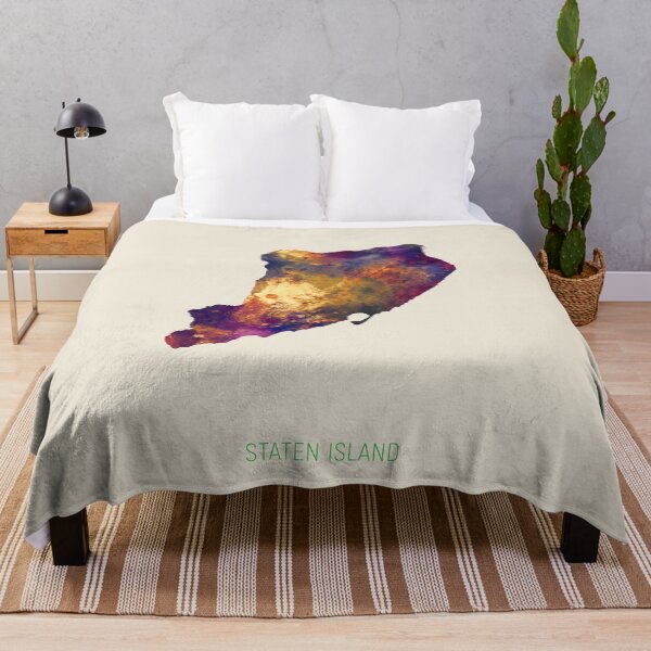 Item preview, Staten Island Watercolor Map designed and sold by ArtPrints.
