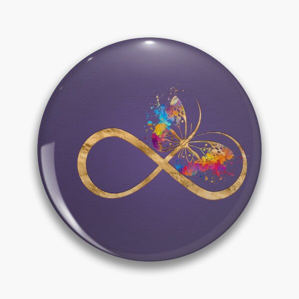 Item preview, Infinity Symbol Butterfly Color Splatter designed and sold by k9printart.