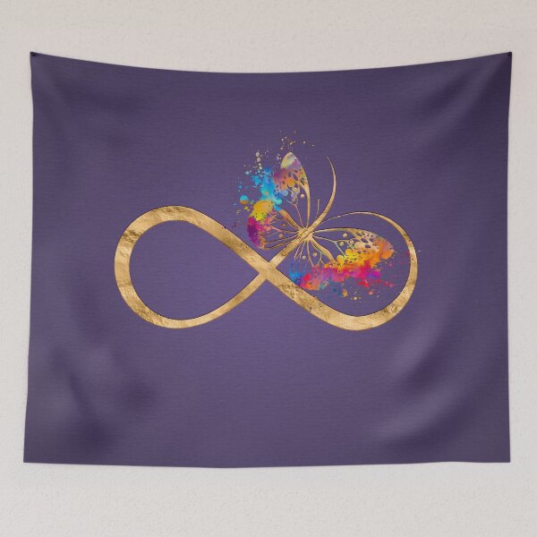 Item preview, Infinity Symbol Butterfly Color Splatter designed and sold by k9printart.