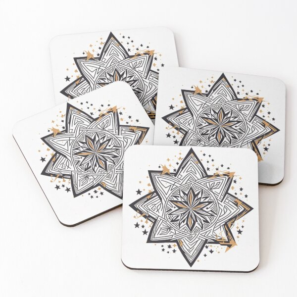 Item preview,  Stars Modern Abstract Artwork Black White and Gold  designed and sold by Michael Voyler.