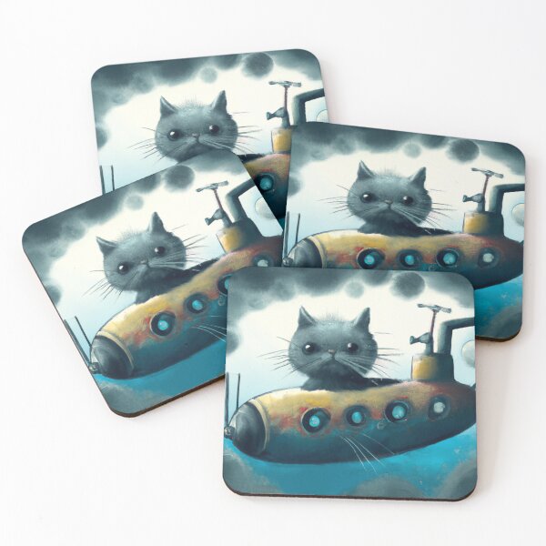 Item preview, Feline Submarine Chimera - Digital Art Illustration designed and sold by Kureghor-Arts.