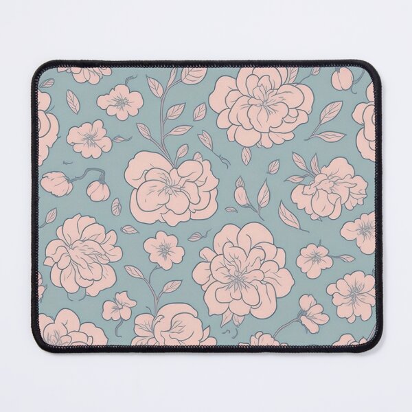 Item preview, Vintage Flowers Pink and Green. designed and sold by pigipeach.