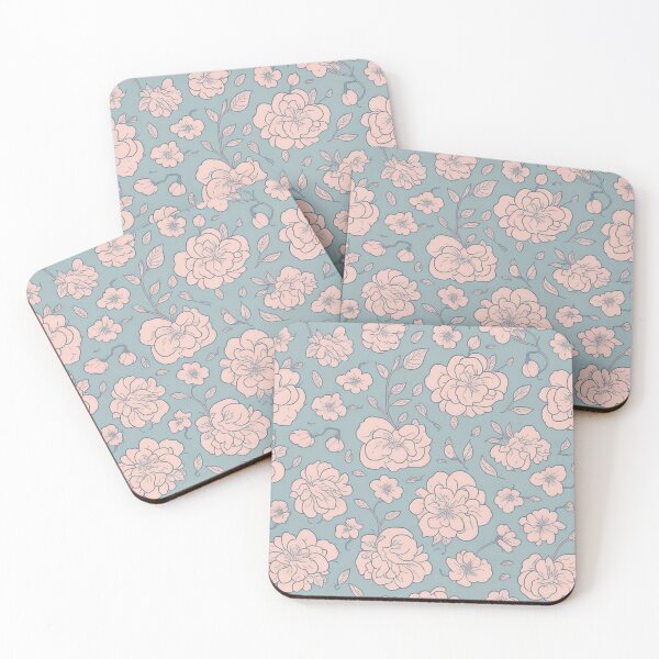 Item preview, Vintage Flowers Pink and Green. designed and sold by pigipeach.