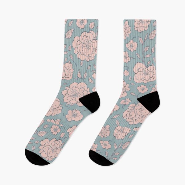 Item preview, Vintage Flowers Pink and Green. designed and sold by pigipeach.