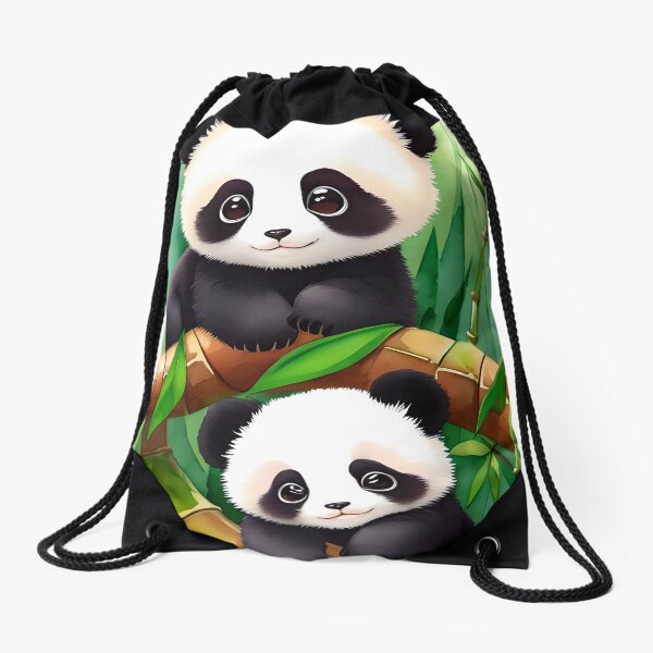 Item preview, Adorable Pandas with Bamboo Leaves designed and sold by Infenium.