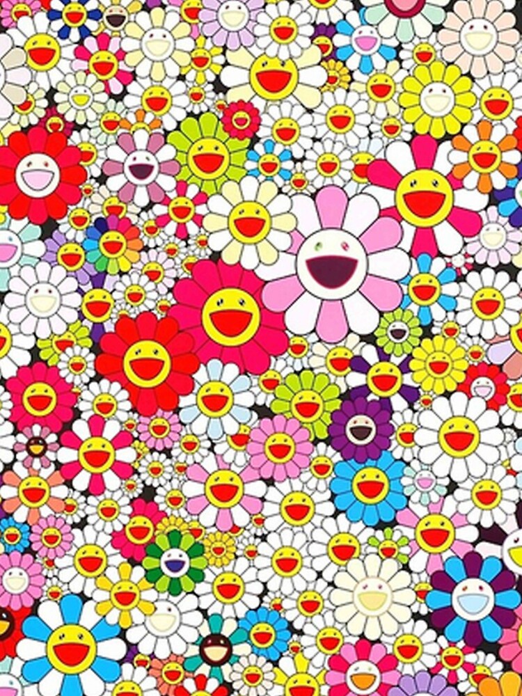 Discover 村上隆 スマホケース IPHONE ケース クリア カバー 村上 隆 Rainbow Flower 虹 花 Murakami Paint Art Takashi Murakami Colorful SMILEY