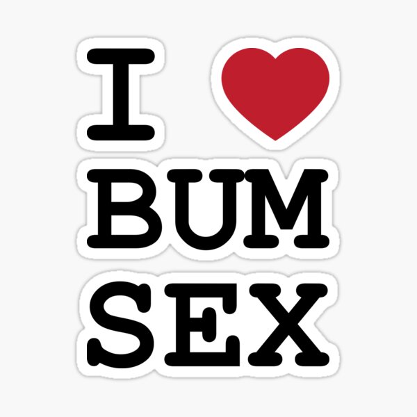Yo corazón bum sexo Pegatina