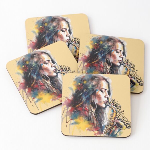 Item preview, saxophone and dance sax 'n' dance watercolor jazz designed and sold by AviationArtists.