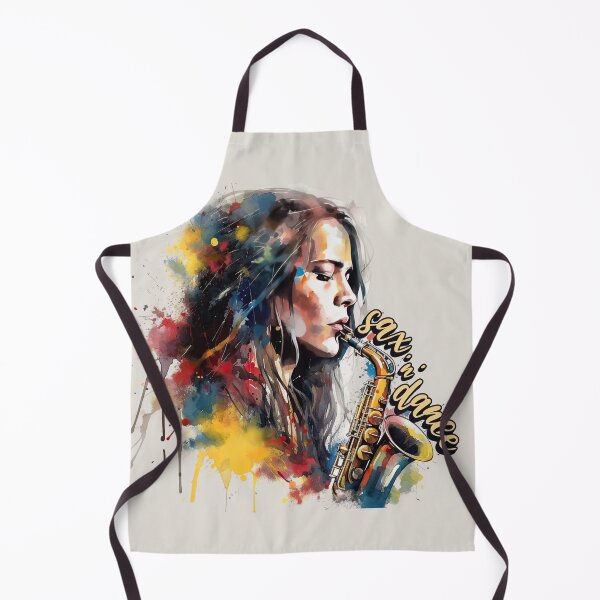 Item preview, saxophone and dance sax 'n' dance watercolor jazz designed and sold by AviationArtists.