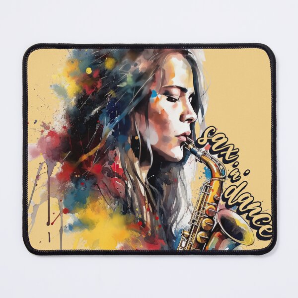 Item preview, saxophone and dance sax 'n' dance watercolor jazz designed and sold by AviationArtists.