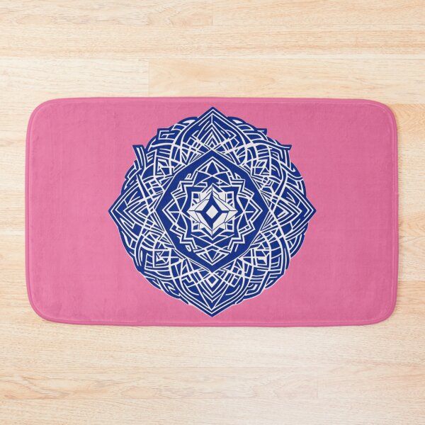 Item preview, Ornate Tribal Shapes Modern Abstract Artwork Blue and White  designed and sold by Michael Voyler.
