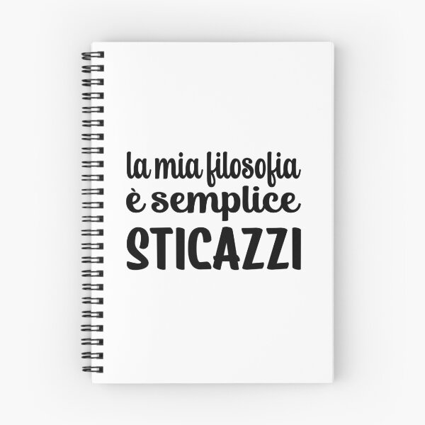 Item preview, Funny Italian Saying La Mia Filosofia è Semplice Sticazzi Frase Italiano designed and sold by Bad Kitty Designz.