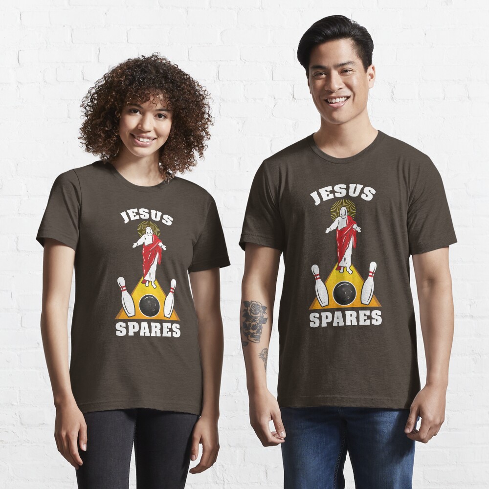 Jesus Spares Bowling Humor Joke - Funny Bowling Pun Gift Essential T-Shirt