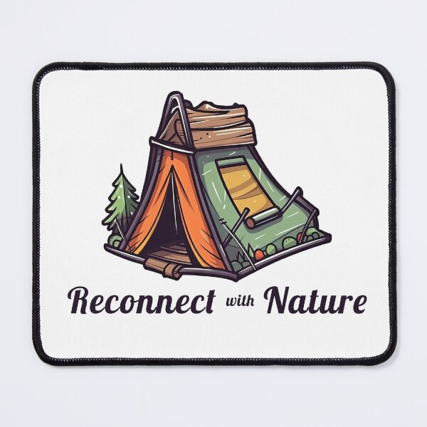 Item preview, Reconnect with Nature Camping Tent Adventure Travel Sticker designed and sold by Muhammad Toqeer.