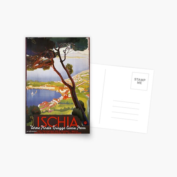 Item preview, Ischia Island Italy summer travel ad designed and sold by aapshop.