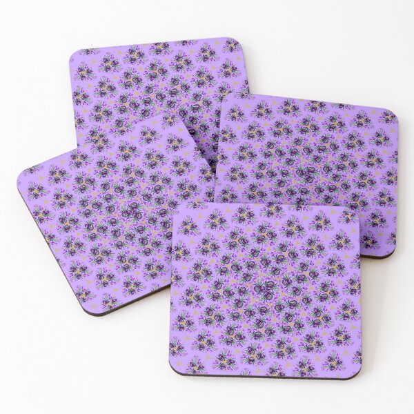 Item preview, Pastel Vintage Bees Pattern designed and sold by theWeppen.