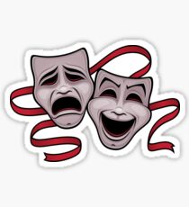 Comedy And Tragedy Theater Masks Sticker