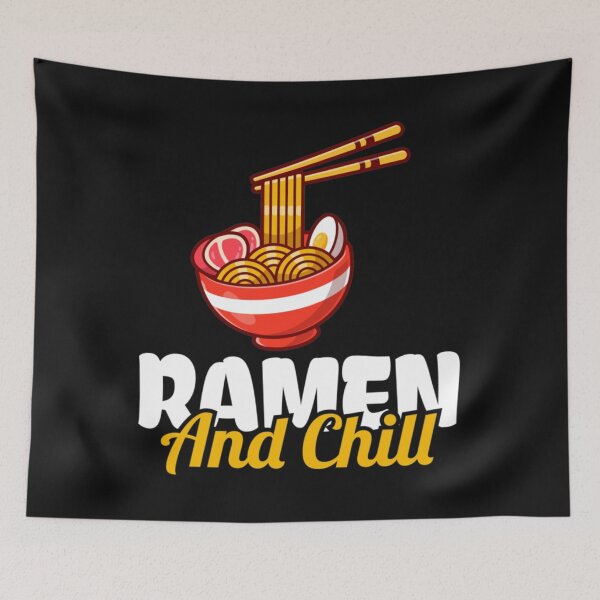 Item preview, RAMEN AND CHILL VEKTOR (BLACK)  designed and sold by PearlineOConne.