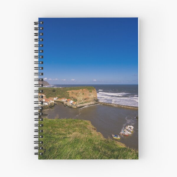 Item preview, Staithes Clifftop View of village and harbour designed and sold by MichaelBShannon.