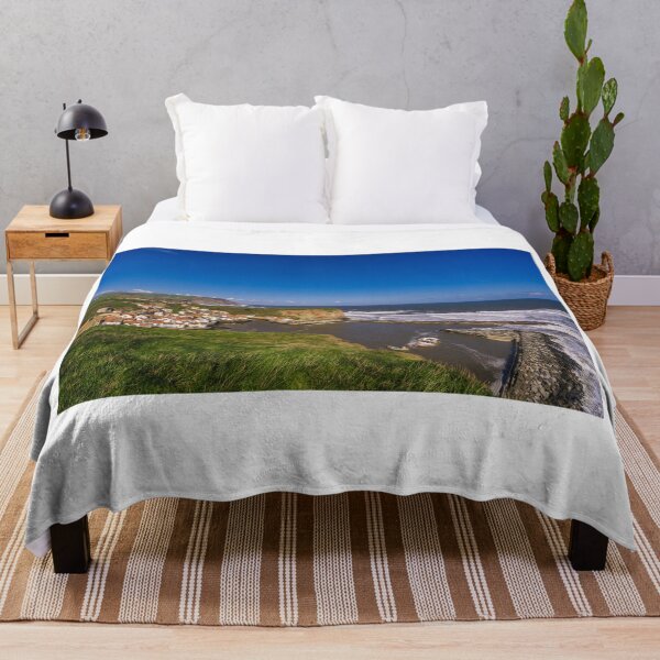 Item preview, Staithes Clifftop View of village and harbour designed and sold by MichaelBShannon.