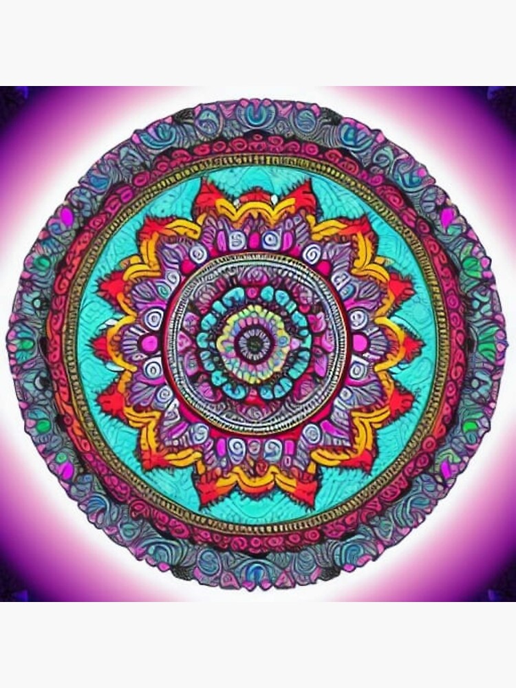 Mandala Canvas, 12x12 Canvas, Mandala Wall Art, Purple Chakra Art