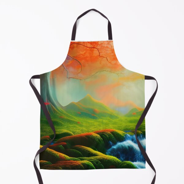 Item preview, Water stream in a colorful forest designed and sold by brandway.