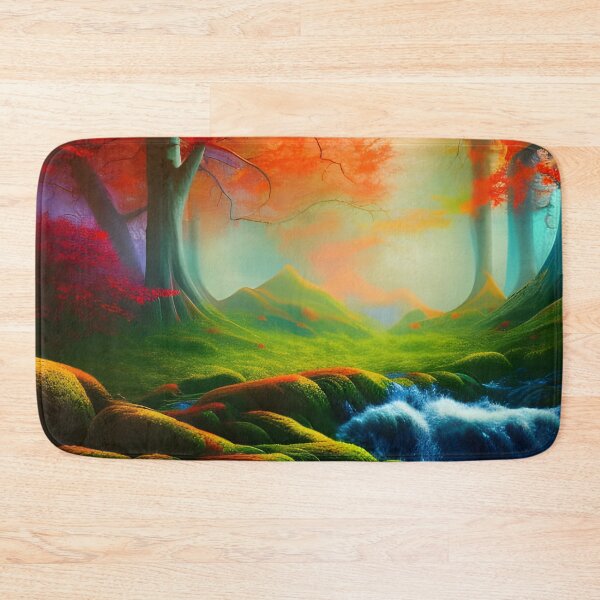 Item preview, Corriente de agua en un bosque colorido designed and sold by brandway.