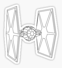 TIE Fighter Sketch Sticker