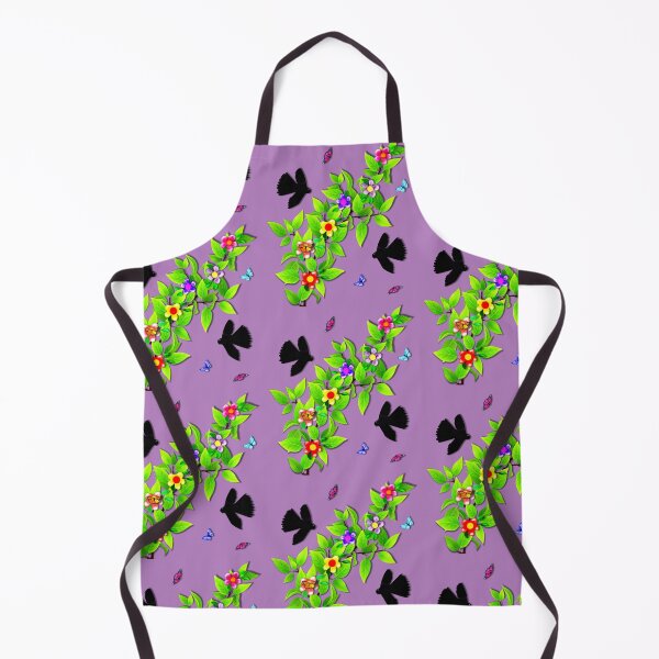 Item preview, Pattern. Black Morph Fantails, Butterflies and Floral Vine. Bird Species of New Zealand designed and sold by KC Morcom.