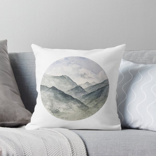 Item preview, watercolor mountains designed and sold by FunnyGrief.