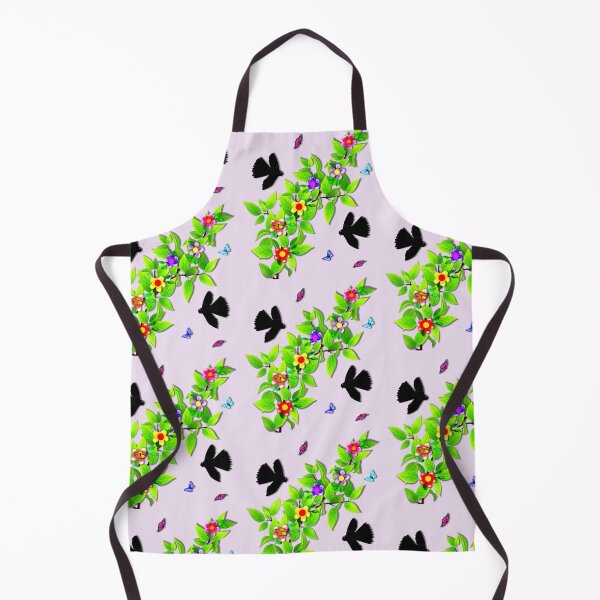 Item preview, Pattern. Black Morph Fantails, Butterflies and Floral Vine  designed and sold by KC Morcom.